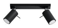 Deckenstrahler Stahl Schwarz GU10 flexibel 30 cm 2-flmg
