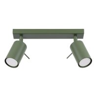 Deckenstrahler Olivgrün GU10 flexibel 30 cm 2-flammig