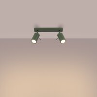 Deckenstrahler Olivgrün GU10 flexibel 30 cm 2-flammig