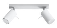 Deckenspot Wei&szlig; Stahl GU10 flexibel 30 cm 2-flammig