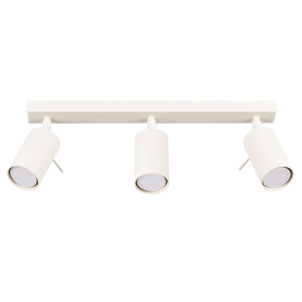 Deckenspot Beige Stahl GU10 L:45 cm 3-flmg verstellbar