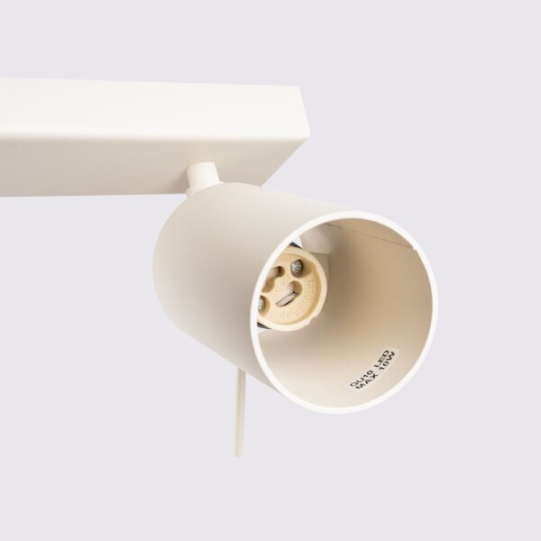 Deckenspot Beige Stahl GU10 L:45 cm 3-flmg verstellbar