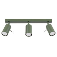Deckenspot Olivgr&uuml;n GU10 L:45 cm 3-flmg verstellbar