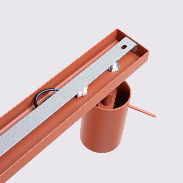 Deckenspot Ocker Stahl GU10 L:45 cm 3-flmg verstellbar