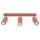 Deckenspot Ocker Stahl GU10 L:45 cm 3-flmg verstellbar