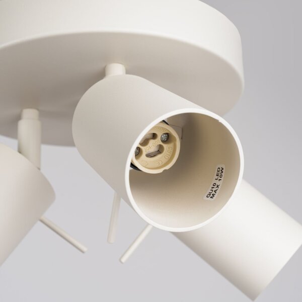 Deckenstrahler Stahl Beige GU10 L:19 cm schwenkbar