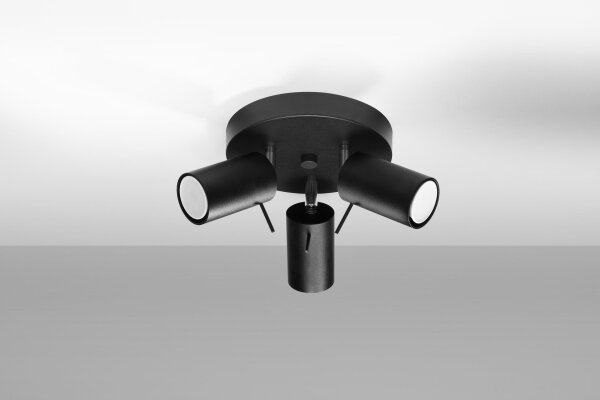 Deckenstrahler Stahl Schwarz GU10 L:20 cm schwenkbar