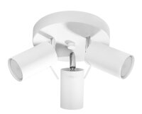 Deckenstrahler Stahl Weiß GU10 L:19 cm schwenkbar