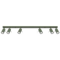 Deckenspot verstellbar Olivgr&uuml;n GU10 L:118 cm 6-flammig