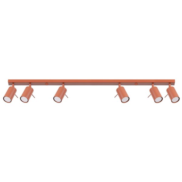 Deckenspot verstellbar Ocker GU10 L:118 cm 6-flammig