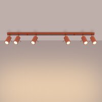 Deckenspot verstellbar Ocker GU10 L:118 cm 6-flammig