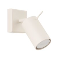 Wandstrahler flexibel Beige Stahl GU10 H:8 cm beweglich