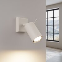 Wandstrahler flexibel Beige Stahl GU10 H:8 cm beweglich