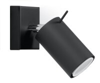 Wandstrahler flexibel Schwarz GU10 H:8 cm beweglich