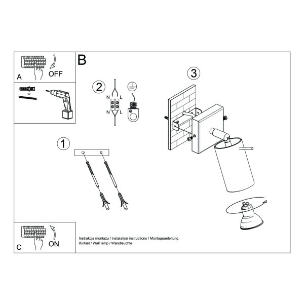 Wandstrahler flexibel Olivgrün GU10 H:8 cm beweglich