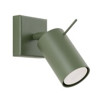 Wandstrahler flexibel Olivgr&uuml;n GU10 H:8 cm beweglich