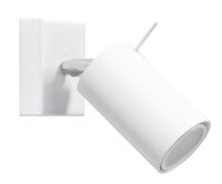 Wandstrahler flexibel Wei&szlig; GU10 H:8 cm beweglich