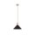 Hängelampe Holz Stahl Schwarz E27 rund Ø30 cm Esstisch