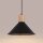 Hängelampe Holz Stahl Schwarz E27 rund Ø30 cm Esstisch