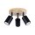 Deckenspot flexibel Holz Stahl GU10 L:33 cm 3-flammig