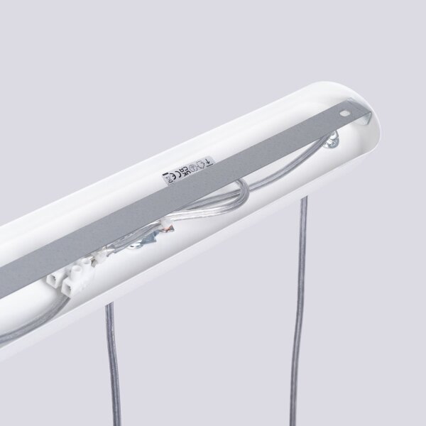 Stilvolle Hängelampe Weiß Stahl GU10 40 cm 3-flammig