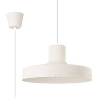 Hängelampe Stahl Beige E27 L:35 cm rund wohnlich