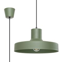 Pendelleuchte Stahl Olivgrün E27 L:35 cm rund...