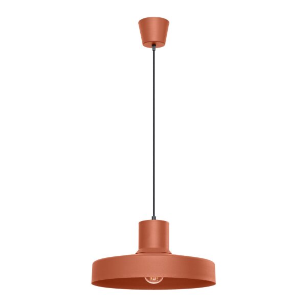 Pendelleuchte Stahl Ocker E27 L:35 cm rund gemütlich