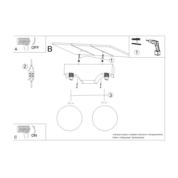 Deckenlampe Holz Glas G9 2-flammig 29 cm lang blendarm