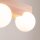 Deckenlampe Holz Glas G9 2-flammig 29 cm lang blendarm