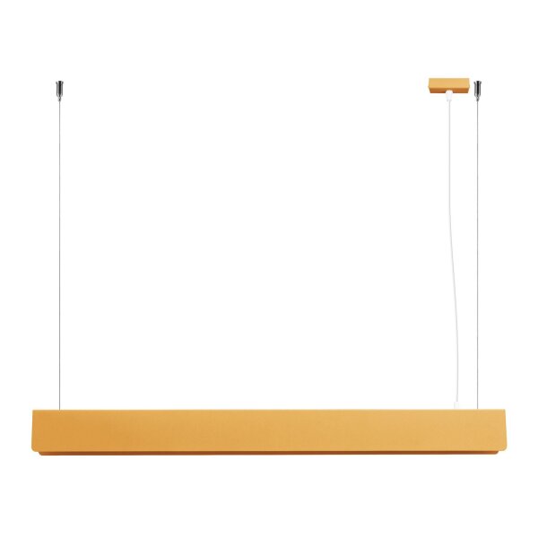 Große Hängelampe Stahl Gold G13 3000 K 100 cm lang