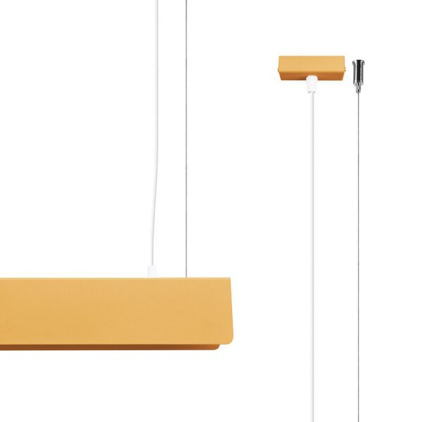 Große Hängelampe Stahl Gold G13 3000 K 100 cm lang