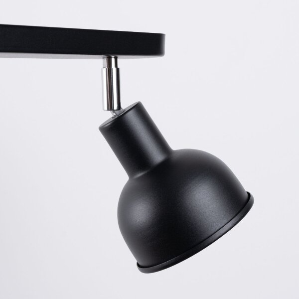 Deckenspot flexibel Schwarz Stahl E27 47 cm 2-flammig
