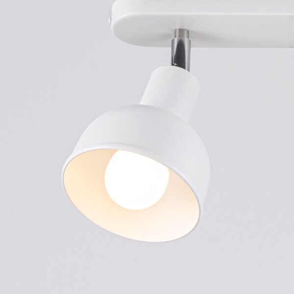 Deckenspot flexibel Weiß Stahl E27 47 cm 2-flammig