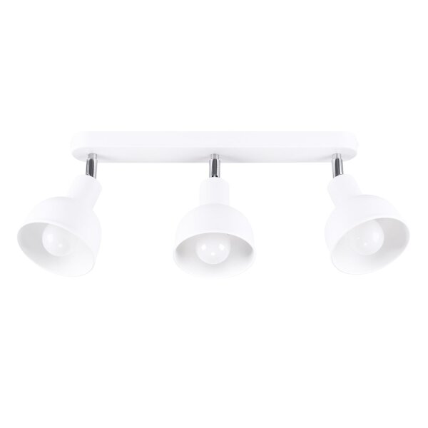 Deckenspot verstellbar Weiß Stahl E27 59 cm 3-flammig