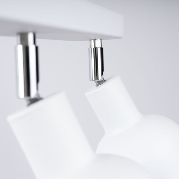 Deckenspot verstellbar Weiß Stahl E27 59 cm 3-flammig