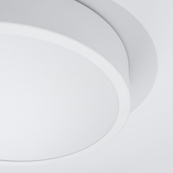 LED Deckenleuchte Aluminium Weiß 3000 K Ø30 cm blendarm
