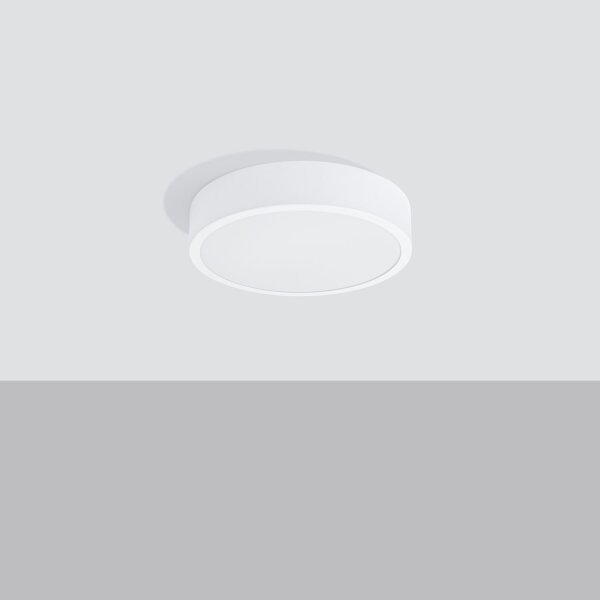 LED Deckenleuchte Aluminium Weiß 3000 K Ø30 cm blendarm