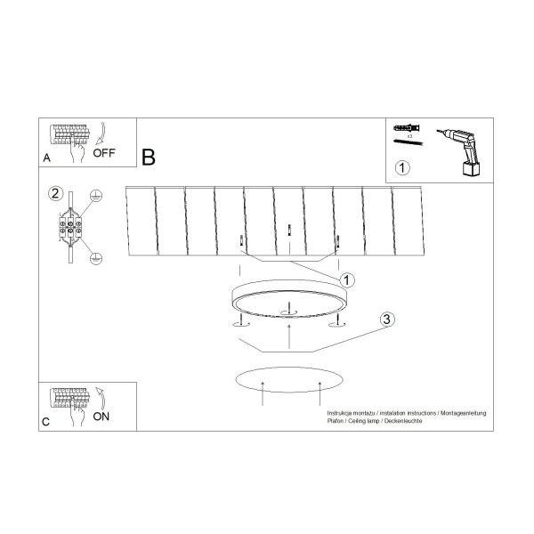 LED Deckenleuchte Aluminium Weiß 3000 K Ø30 cm blendarm