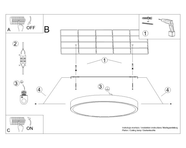 LED Deckenleuchte Aluminium Weiß 3000 K Ø30 cm blendarm
