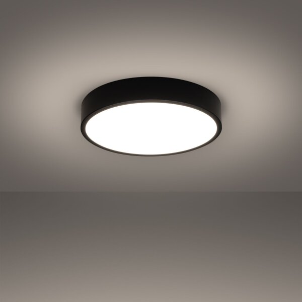 LED Deckenleuchte Aluminium Schwarz 3000 K L:40 cm rund