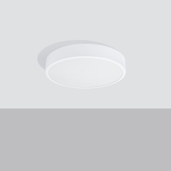 LED Deckenleuchte Aluminium Weiß 3000 K Ø40 cm blendarm