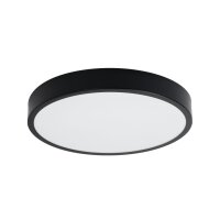 LED Deckenleuchte Schwarz Alu 3000 K Ø50 cm blendarm