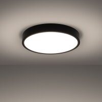 LED Deckenleuchte Schwarz Alu 3000 K Ø50 cm blendarm