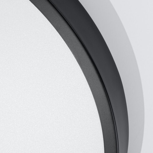 LED Deckenleuchte Schwarz Alu 3000 K Ø60 cm blendarm