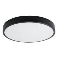 LED Deckenleuchte Schwarz Alu 3000 K Ø60 cm blendarm