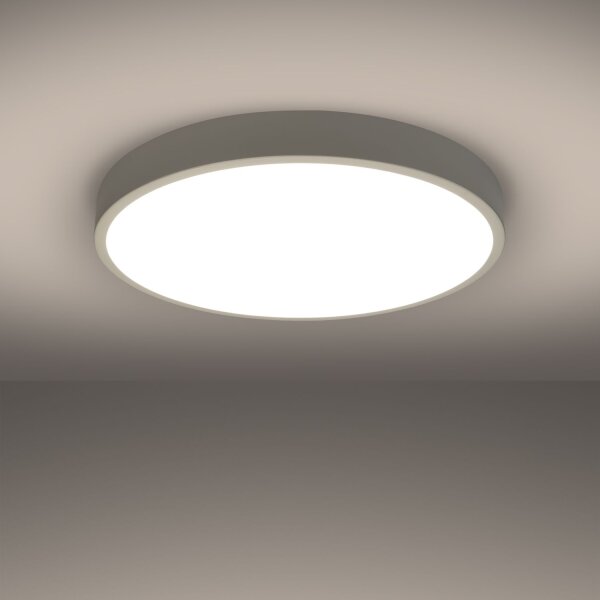 LED Deckenleuchte Weiß Alu 3000 K rund Ø60 cm blendarm