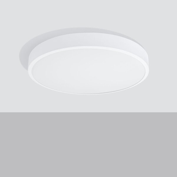 LED Deckenleuchte Weiß Alu 3000 K rund Ø60 cm blendarm