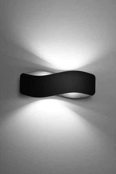Wandlampe Up Down Schwarz G9 T:15 cm indirekt blendarm