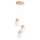 Hängelampe Holz Glas Weiß G9 3-flammig L:31 cm blendarm